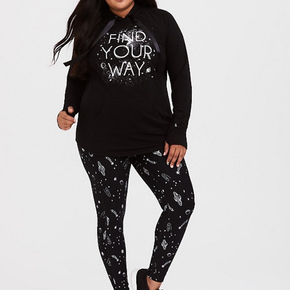 Black Active Torrid Hoodie Sz Large